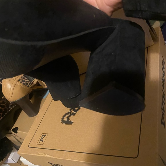 Slide on chunky heel insert cushion open toe and Heel - Picture 8 of 13